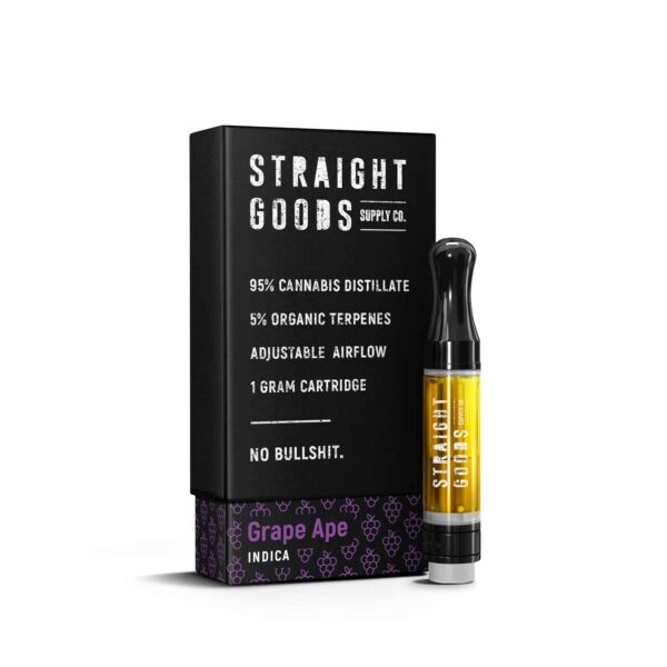 Straight Goods THC Cartridge - Grape Ape (1G)