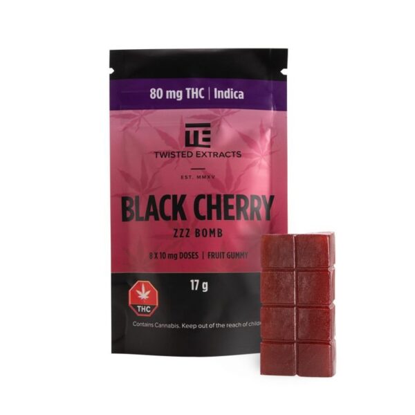 Twisted Extracts Black Cherry Zzz Bomb (80mg THC) Twisted Extract Black Cherry