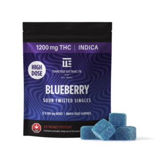 Explore Twisted Extracts Blueberry High Dose Twisted Singles Indica 1200mg THC