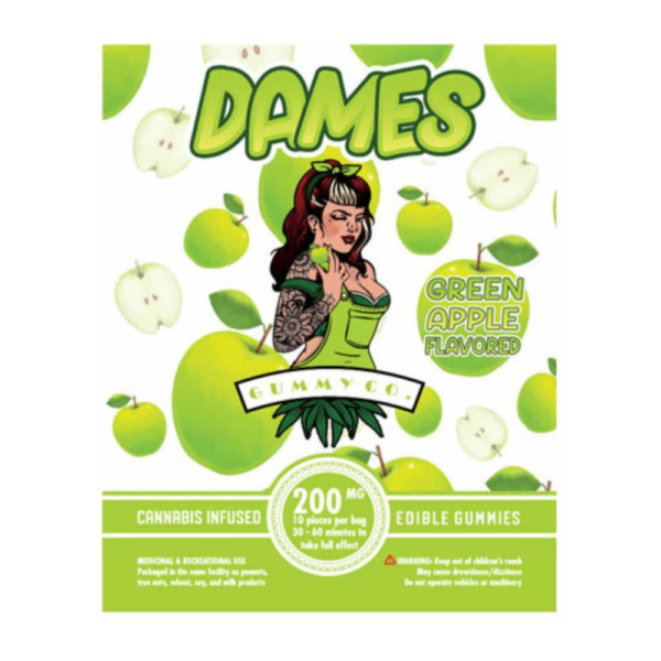 Dames Gummy Co. – Green Apple (200mg THC)