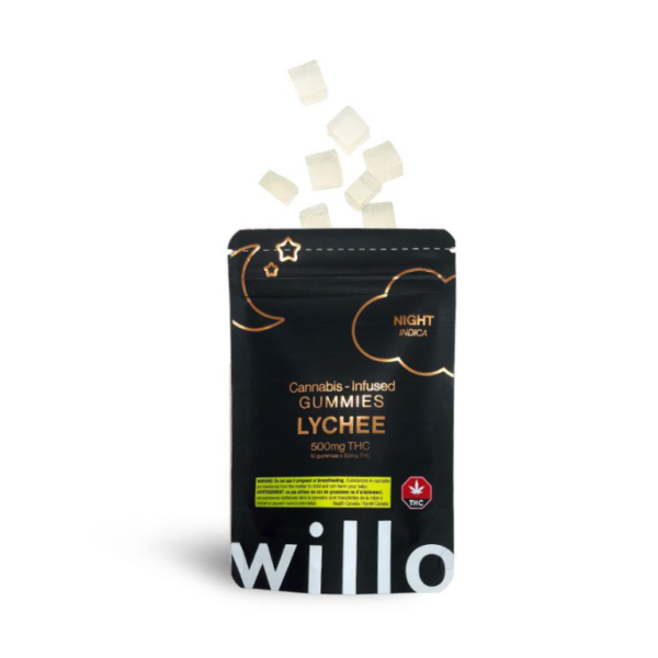 Willo – 500mg THC Lychee (Night) Gummies Willo – 500mg THC Lychee Night Gummies