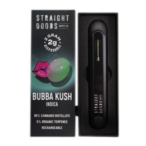 Straight Goods Disposable Pen - Bubba Kush (2G) straight goods bubba kush
