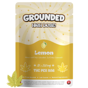 Grounded High Dose Leafs – Lemon 1000mg Gummies, buy bulk weed canada, cheap weed