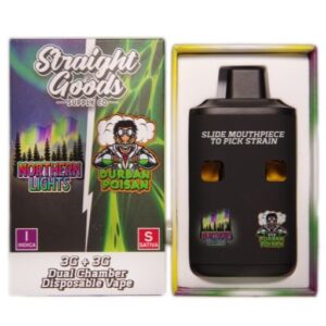 Straight Goods Dual Chamber Vape – Northern Lights + Durban Poison (3 Grams + 3 Grams), buy bulk weed canada, cheap weed